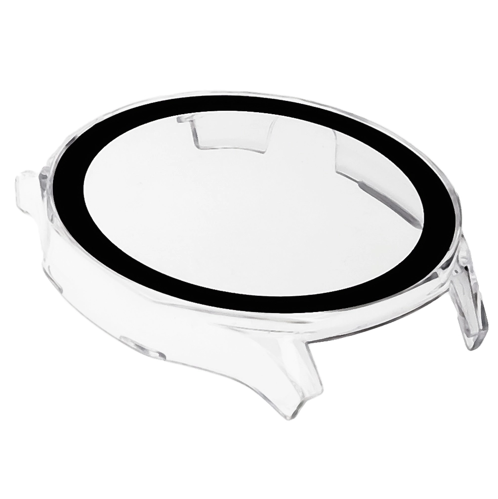 Nakładka na tarczę Bizon ze szkłem do Huawei Watch GT 5 46mm Przezroczysty
