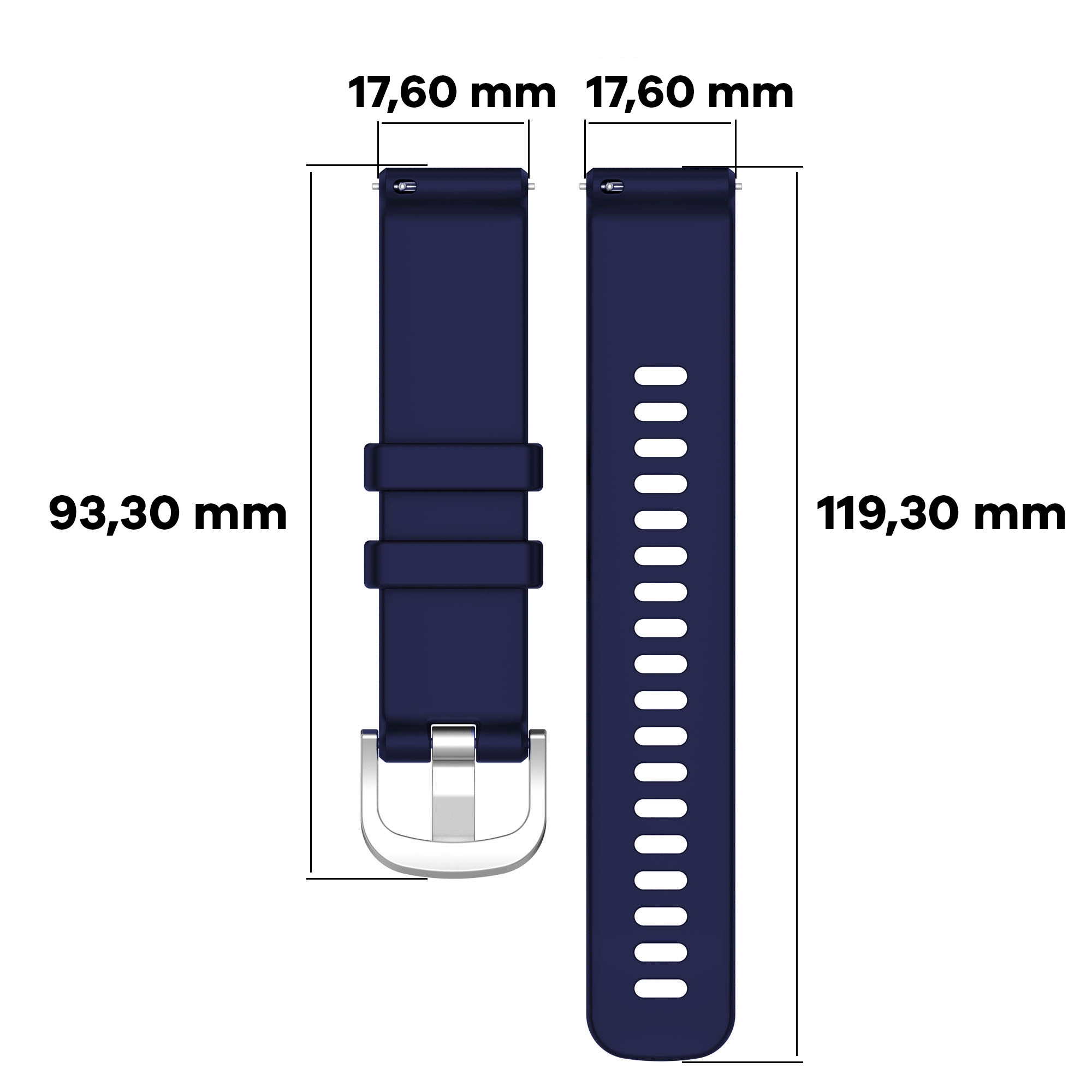Pasek Bizon Strap Watch Silicone Pro T QuickRelease 18mm Pudrowy róż