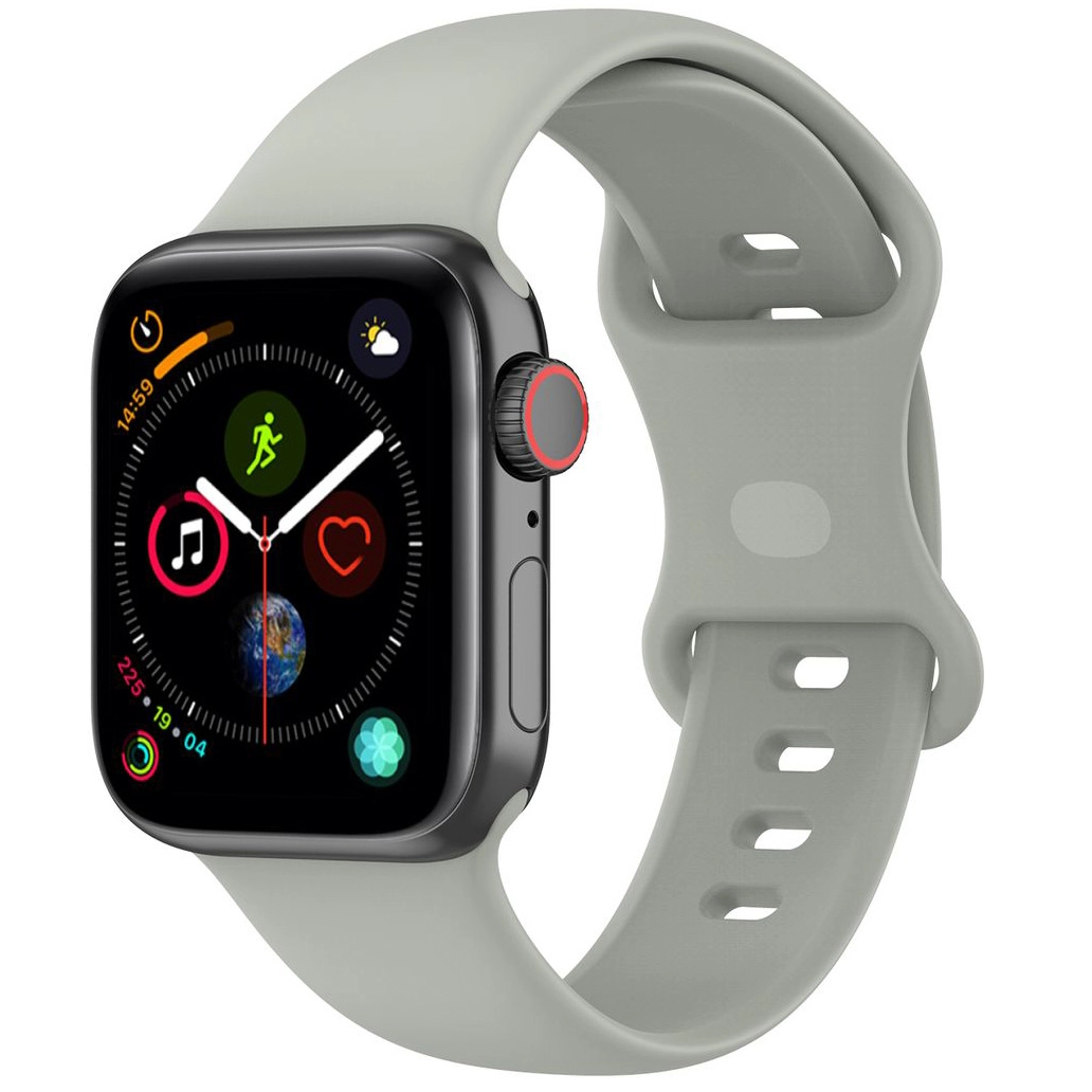 Pasek Bizon Strap Watch Silicone S do Apple Watch 38/40/41/42mm Jasno-szary