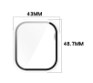 Nakładka na tarczę Bizon ze szkłem do Apple Watch 10 46mm Biały