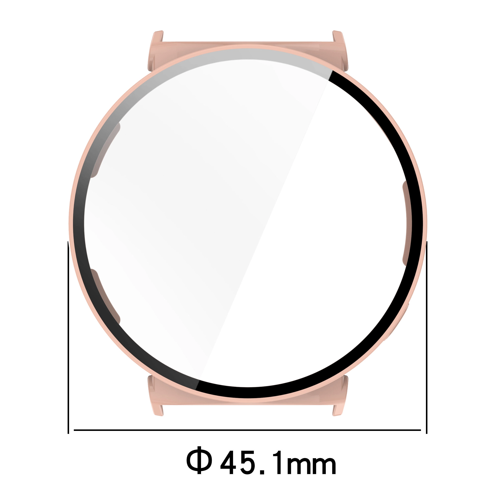 Nakładka na tarczę Bizon ze szkłem do Huawei Watch GT 5 41mm Różowy