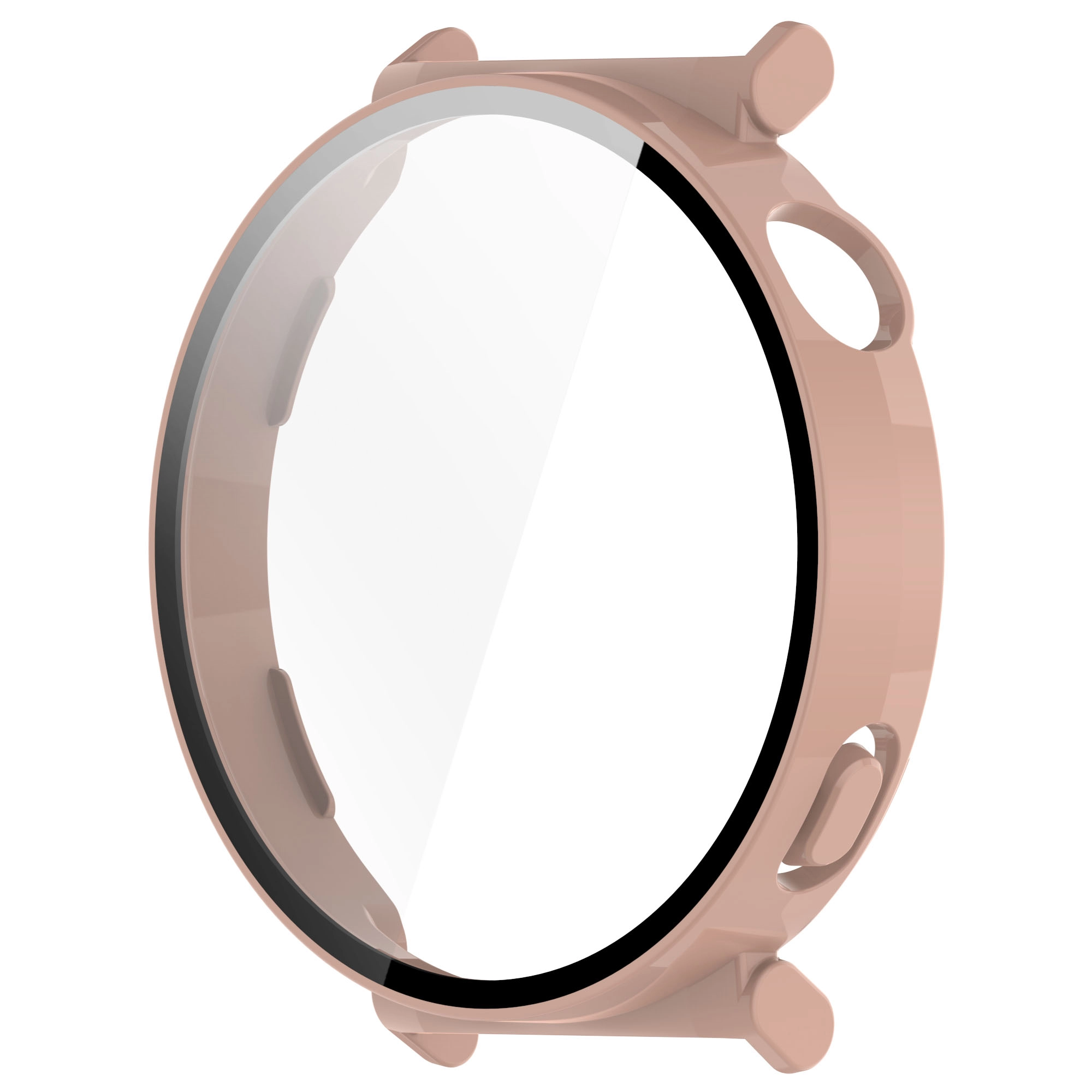 Nakładka na tarczę Bizon ze szkłem do Huawei Watch GT 5 41mm Różowy