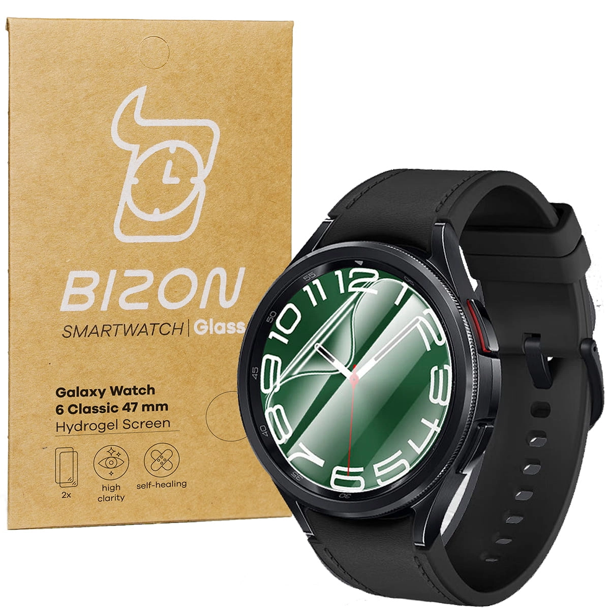 Folia hydrożelowa Bizon na ekran do Galaxy Watch 6 Classic 47mm 2 sztuki