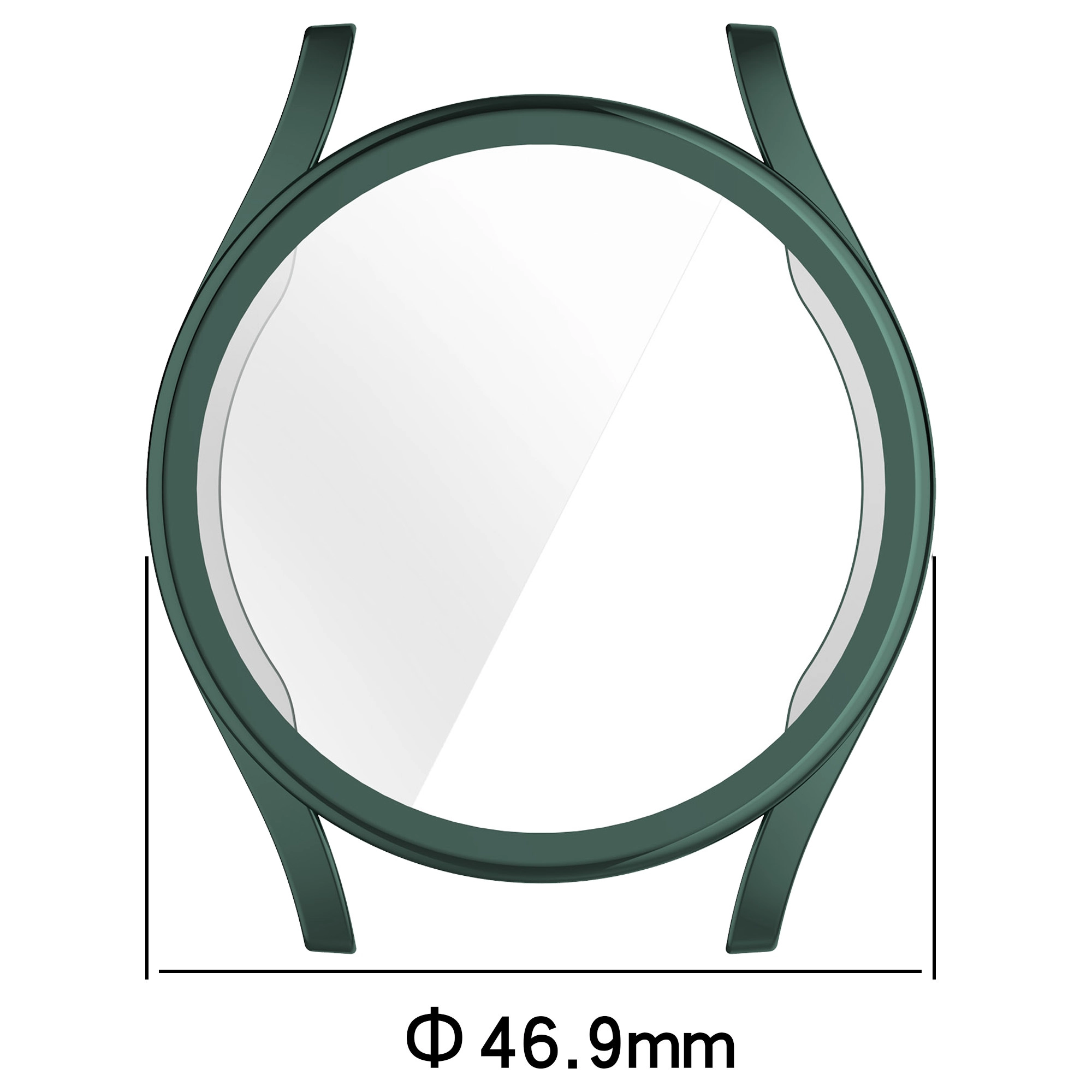 Nakładka na tarczę Bizon Felipe do Galaxy Watch 7 44mm Zielony