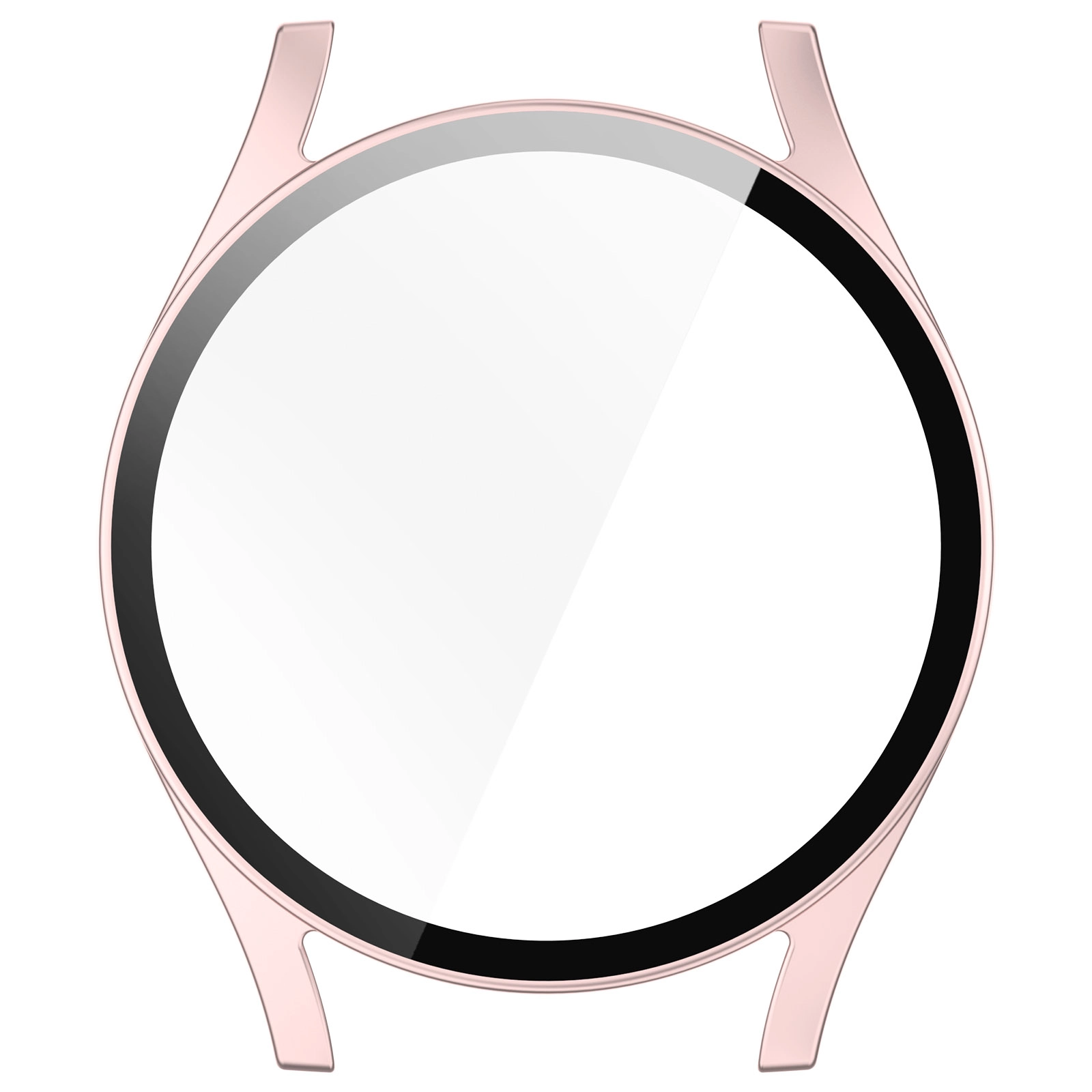 Nakładka na tarczę Bizon ze szkłem do Galaxy Watch 7 44mm Satynowo-różowy