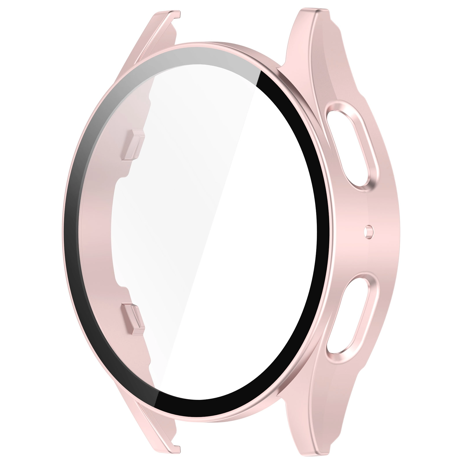 Nakładka na tarczę Bizon ze szkłem do Galaxy Watch 7 44mm Satynowo-różowy