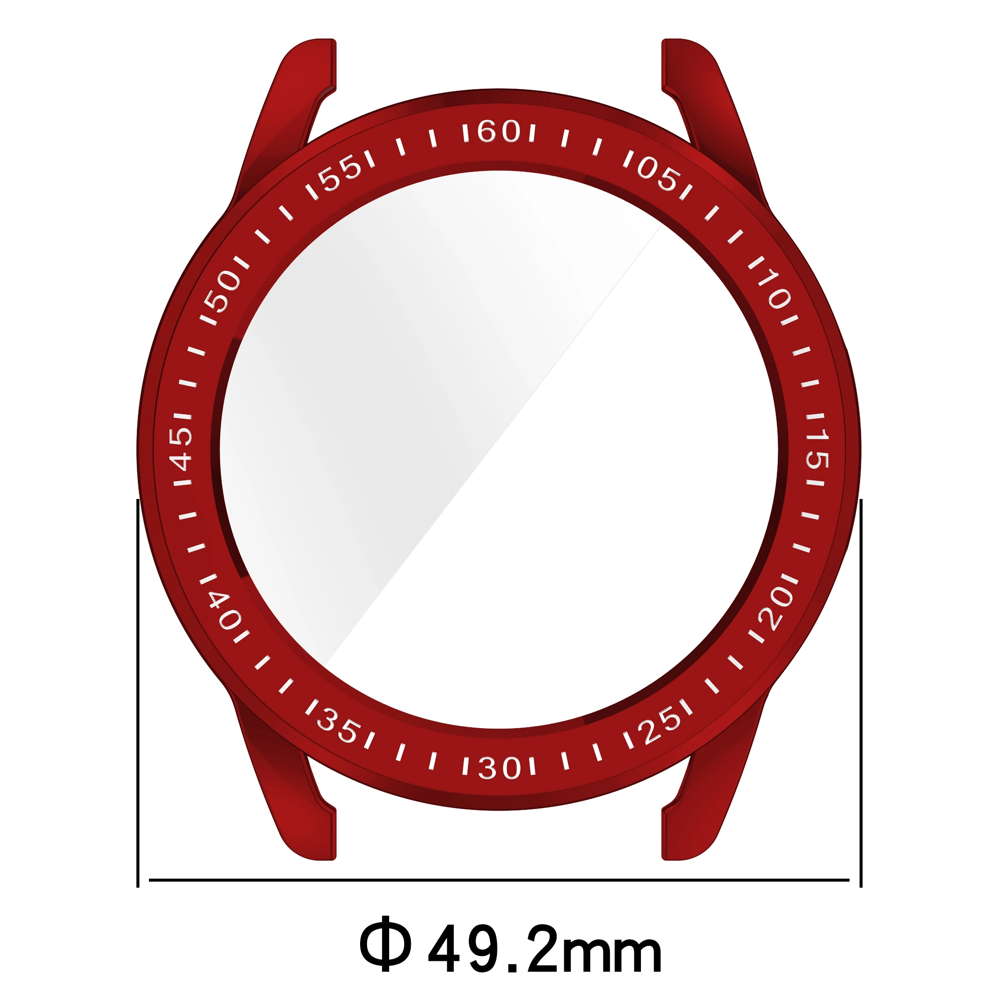 Nakładka na tarczę Bizon Felipe do Xiaomi Watch S3 47mm Czerwone