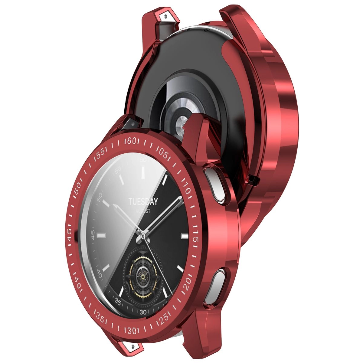 Nakładka na tarczę Bizon Felipe do Xiaomi Watch S3 47mm Czerwone