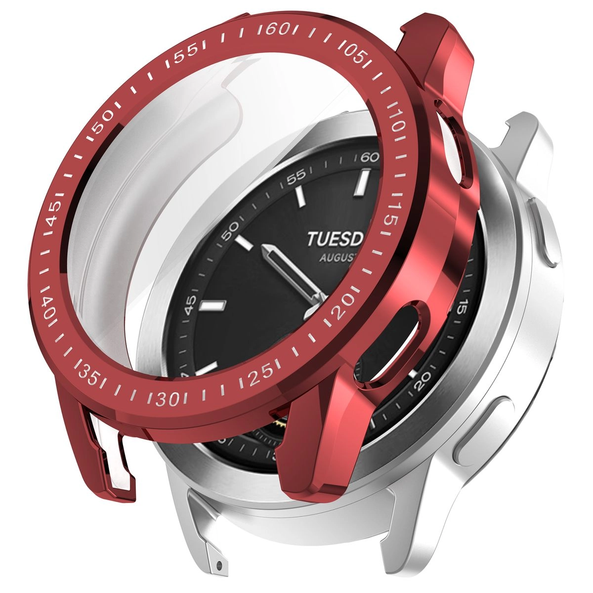 Nakładka na tarczę Bizon Felipe do Xiaomi Watch S3 47mm Czerwone