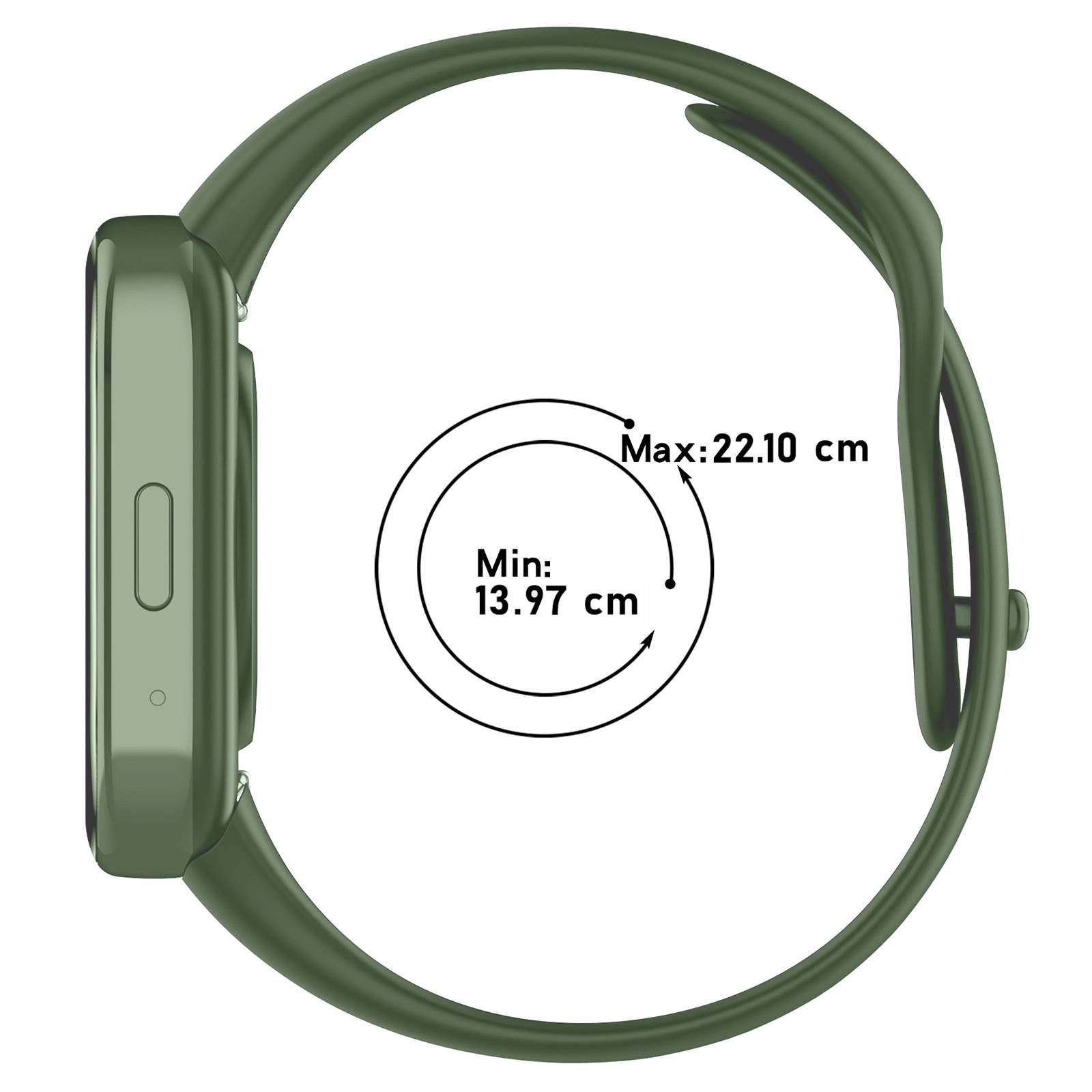 Pasek Bizon Strap Watch Dots do Xiaomi Redmi Watch 3 Active Ciemno-zielony