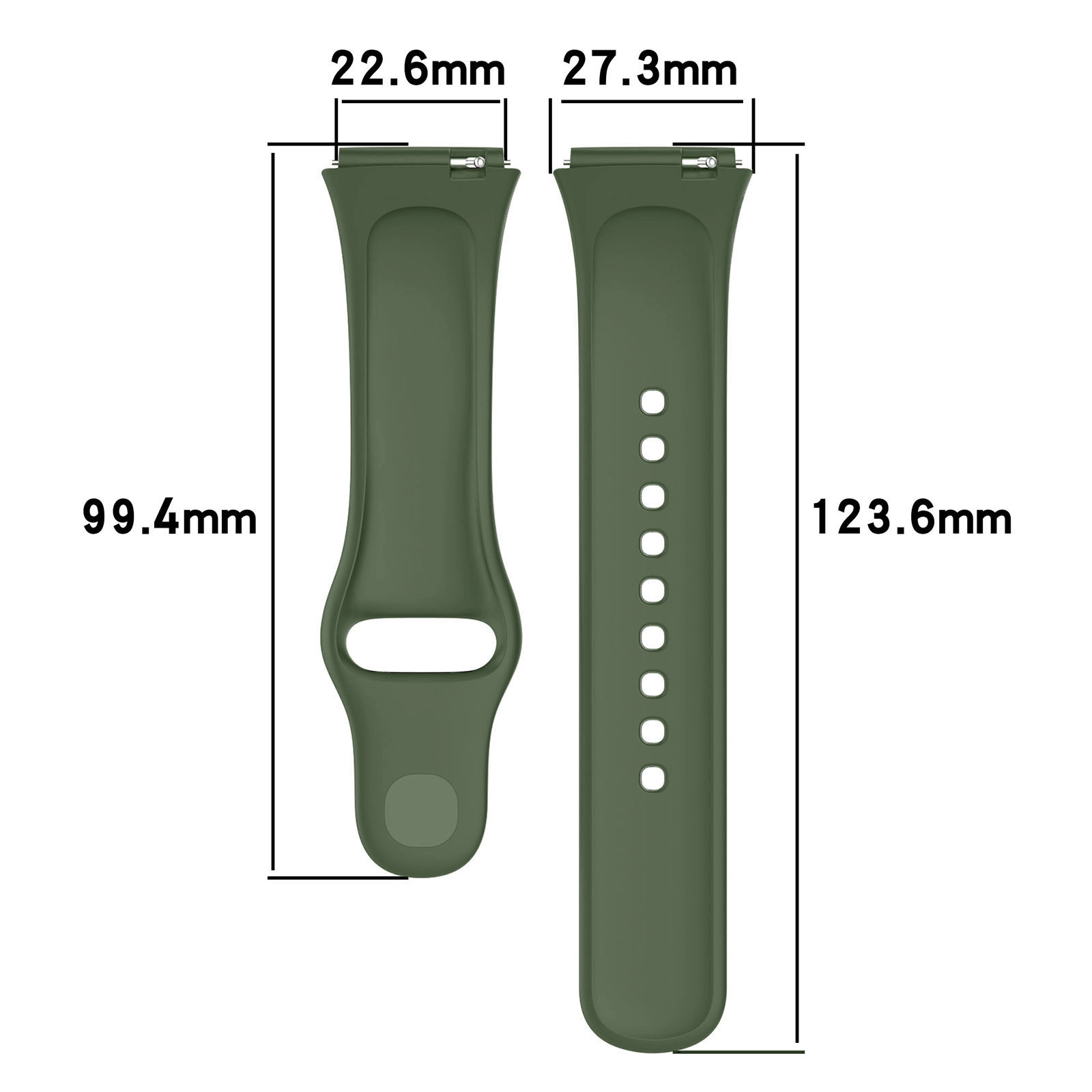 Pasek Bizon Strap Watch Dots do Xiaomi Redmi Watch 3 Active Ciemno-zielony
