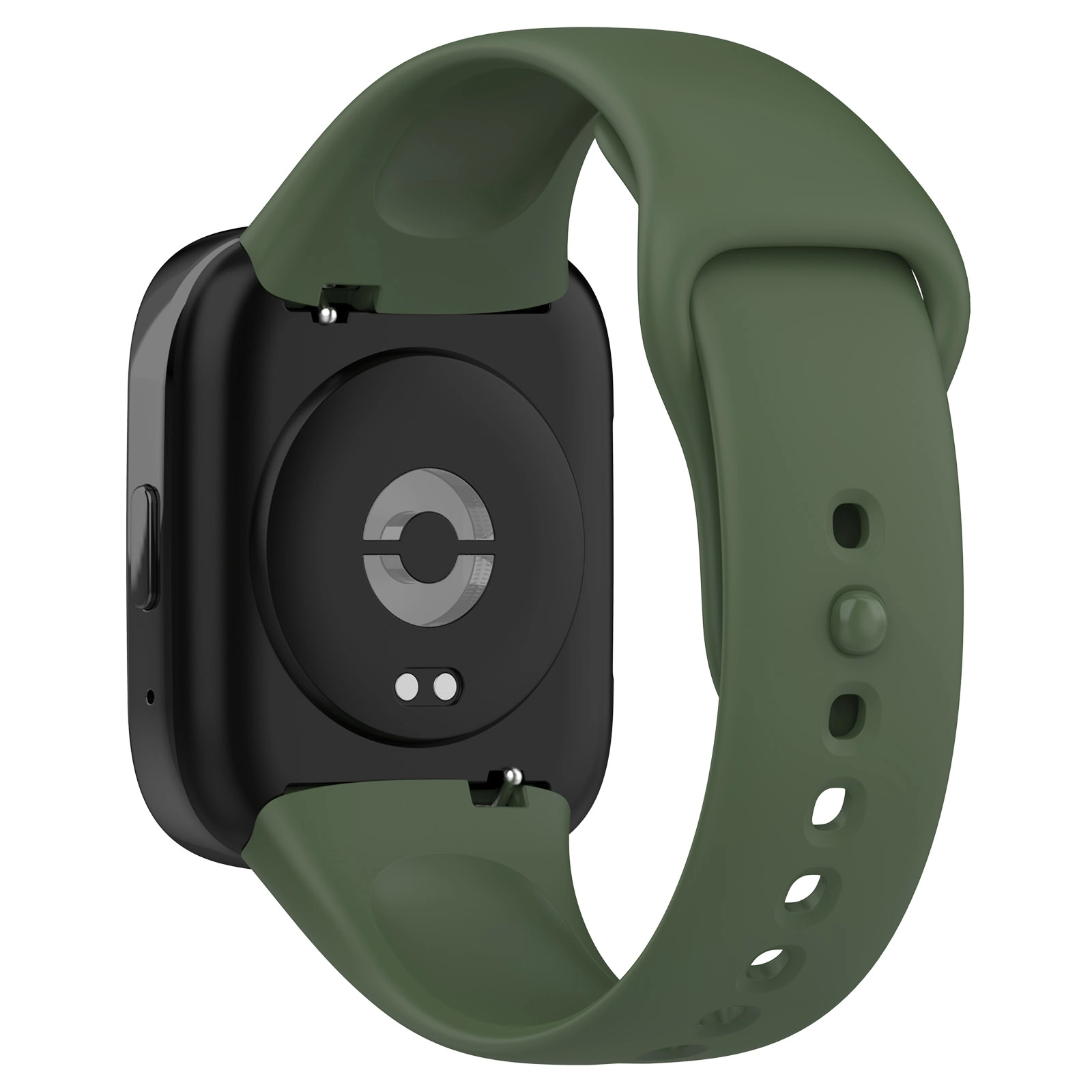 Pasek Bizon Strap Watch Dots do Xiaomi Redmi Watch 3 Active Ciemno-zielony