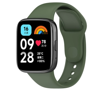 Pasek Bizon Strap Watch Dots do Xiaomi Redmi Watch 3 Active Ciemno-zielony