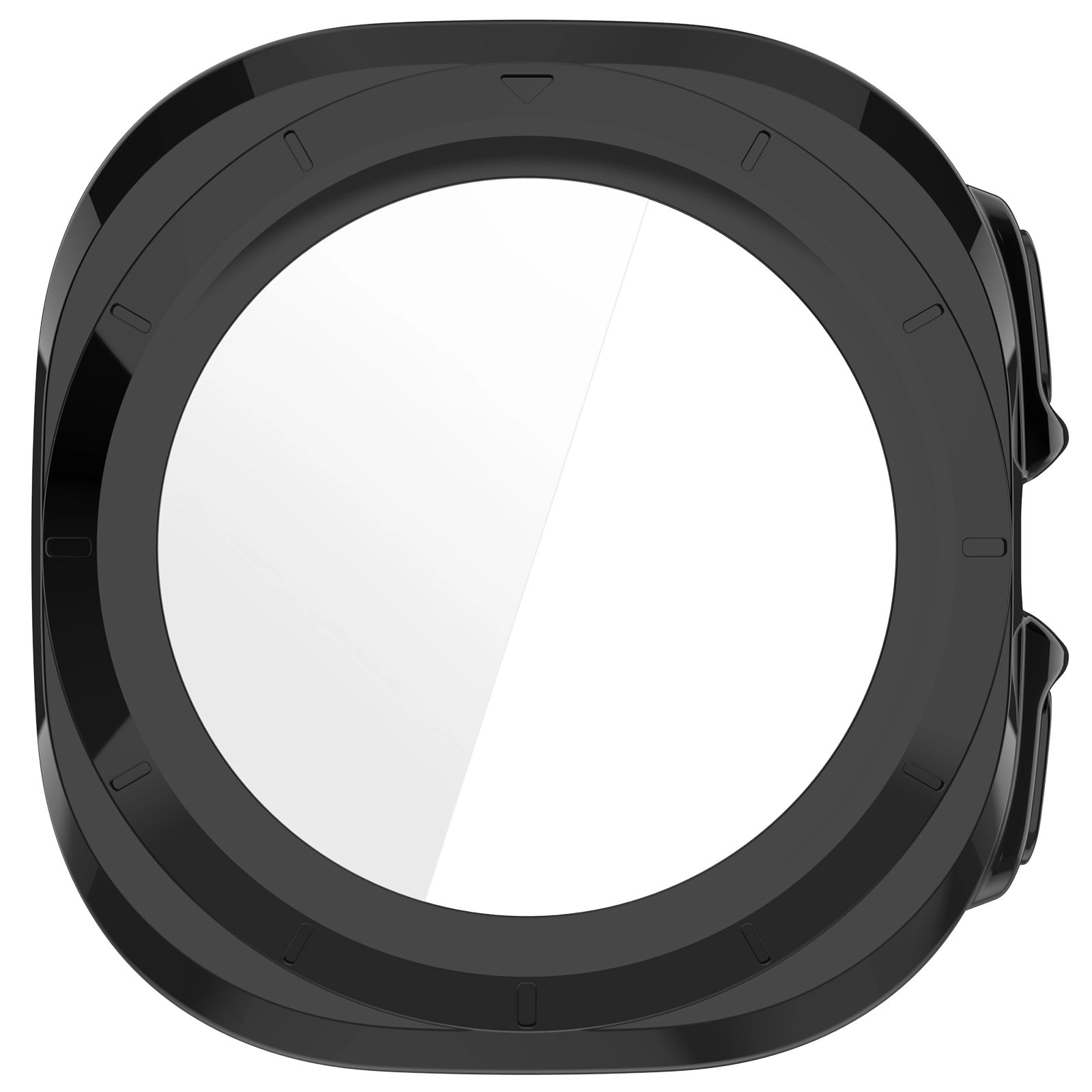 Nakładka na tarczę Bizon ze szkłem do Galaxy Watch Ultra 47mm Czarny