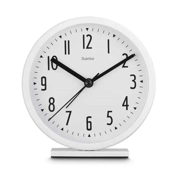 Budzik Hama Skye Średnica 11,3cm Biały