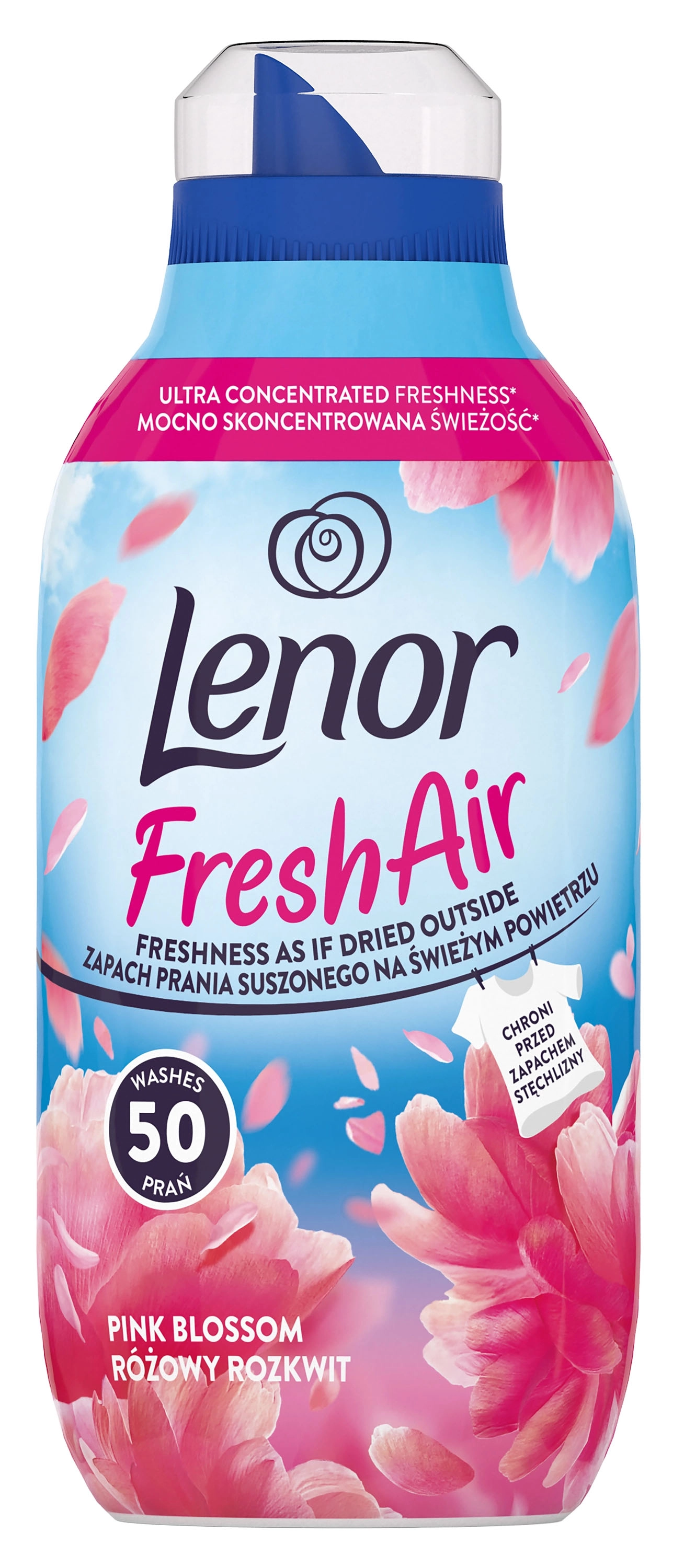 Płyn do płukania Lenor Fresh Air Pink Blossom 50 prań 0,7l