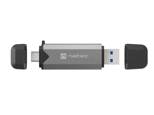 Czytnik kart Natec Scarab 3 NCZ-2262 USB-A + USB-C SD/MICRO SD USB 3.1 GEN 1 Szary