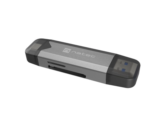 Czytnik kart Natec Scarab 3 NCZ-2262 USB-A + USB-C SD/MICRO SD USB 3.1 GEN 1 Szary