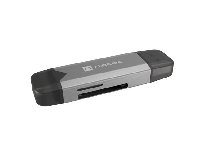 Czytnik kart Natec Scarab 3 NCZ-2262 USB-A + USB-C SD/MICRO SD USB 3.1 GEN 1 Szary