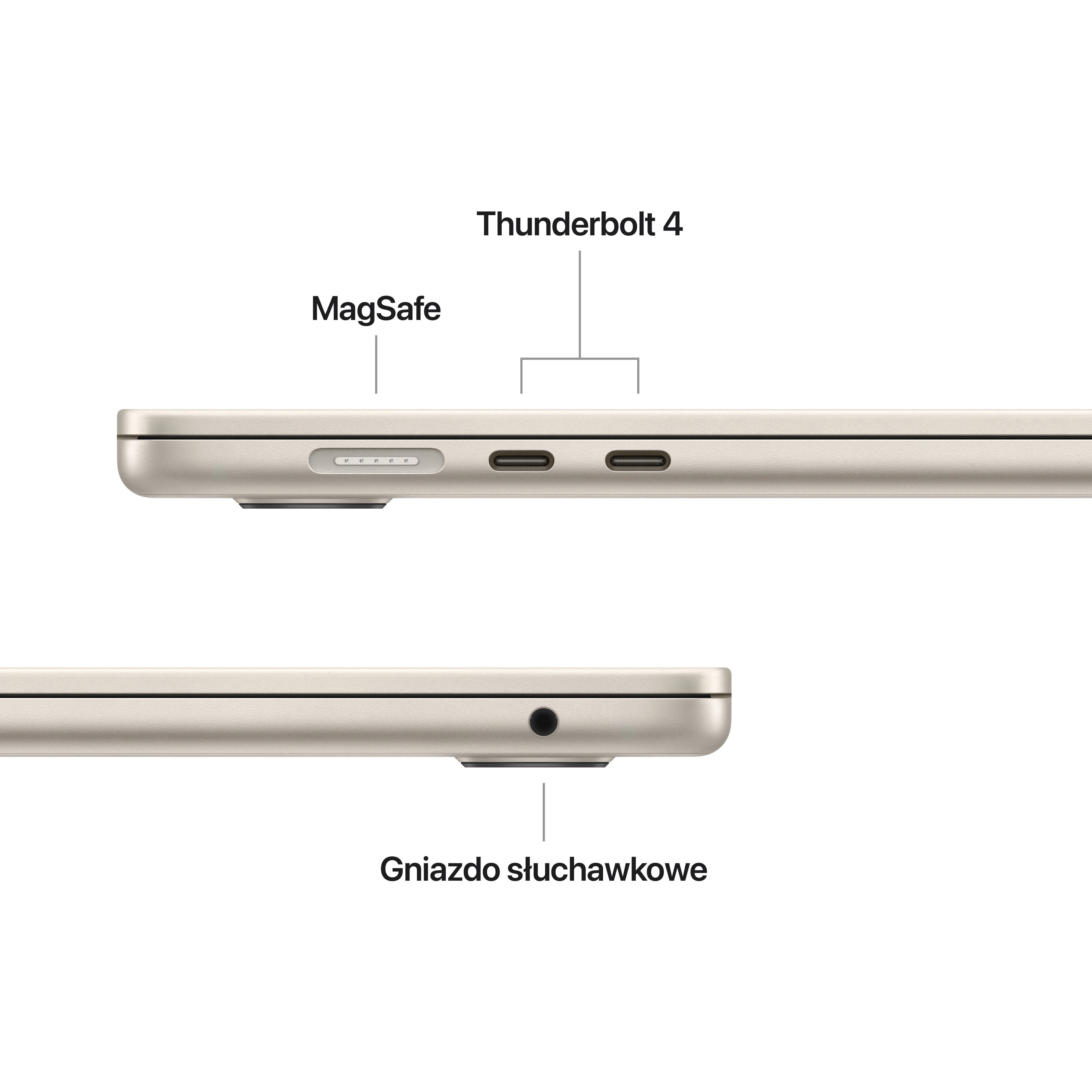 Apple MacBook Air 2025 15,3" M4 16GB RAM 512GB Dysk macOS Księżycowa poświata