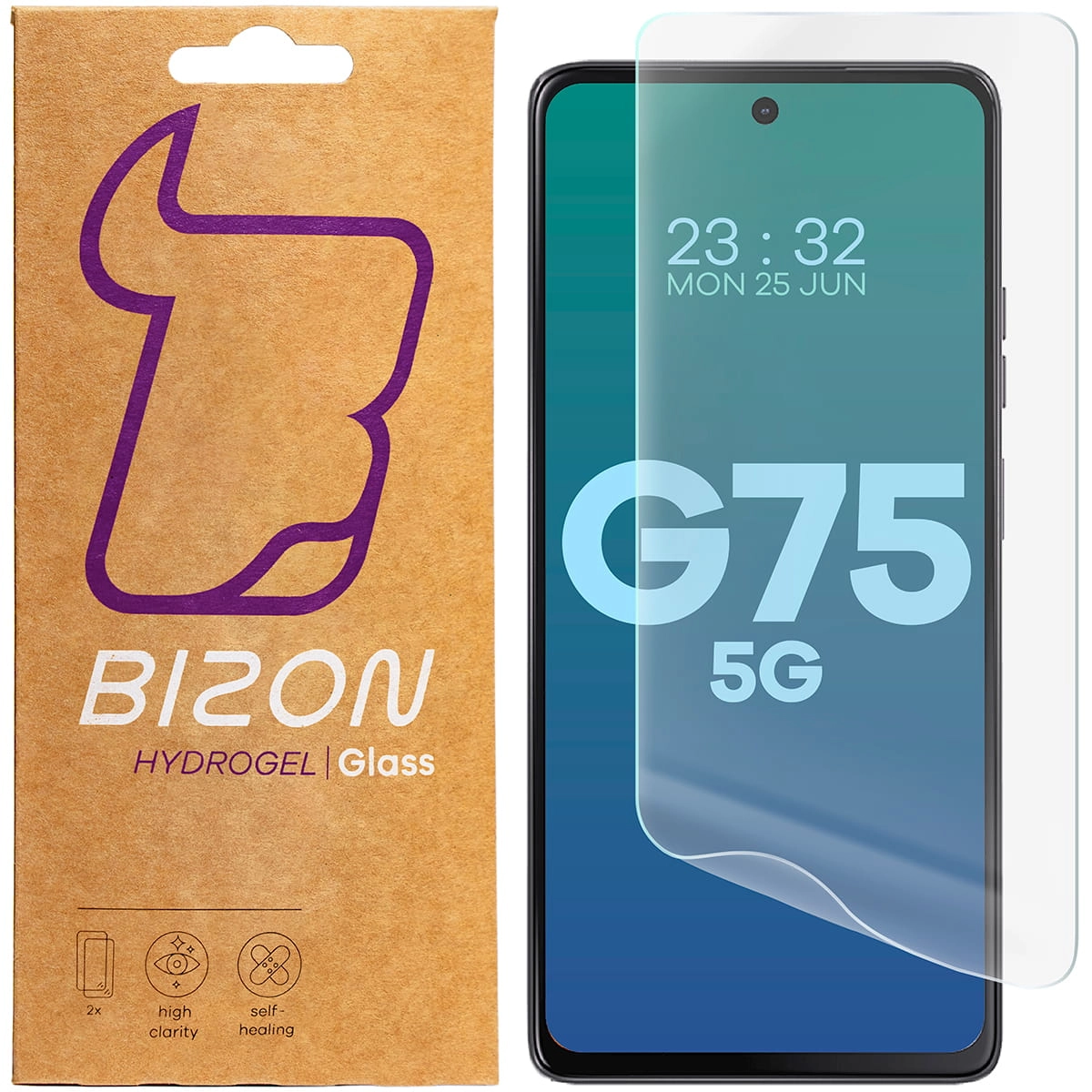 Folia hydrożelowa Bizon na ekran Hydrogel Front do Motorola Moto G75 5G 2sztuki