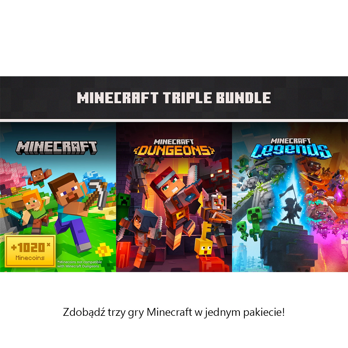 Minecraft Triple Bundle [kod aktywacyjny] Gra na PC