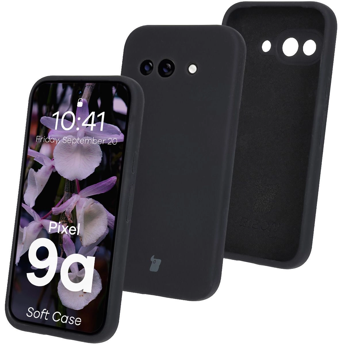 Etui Bizon Silikonowe Soft do Google Pixel 9a Czarny