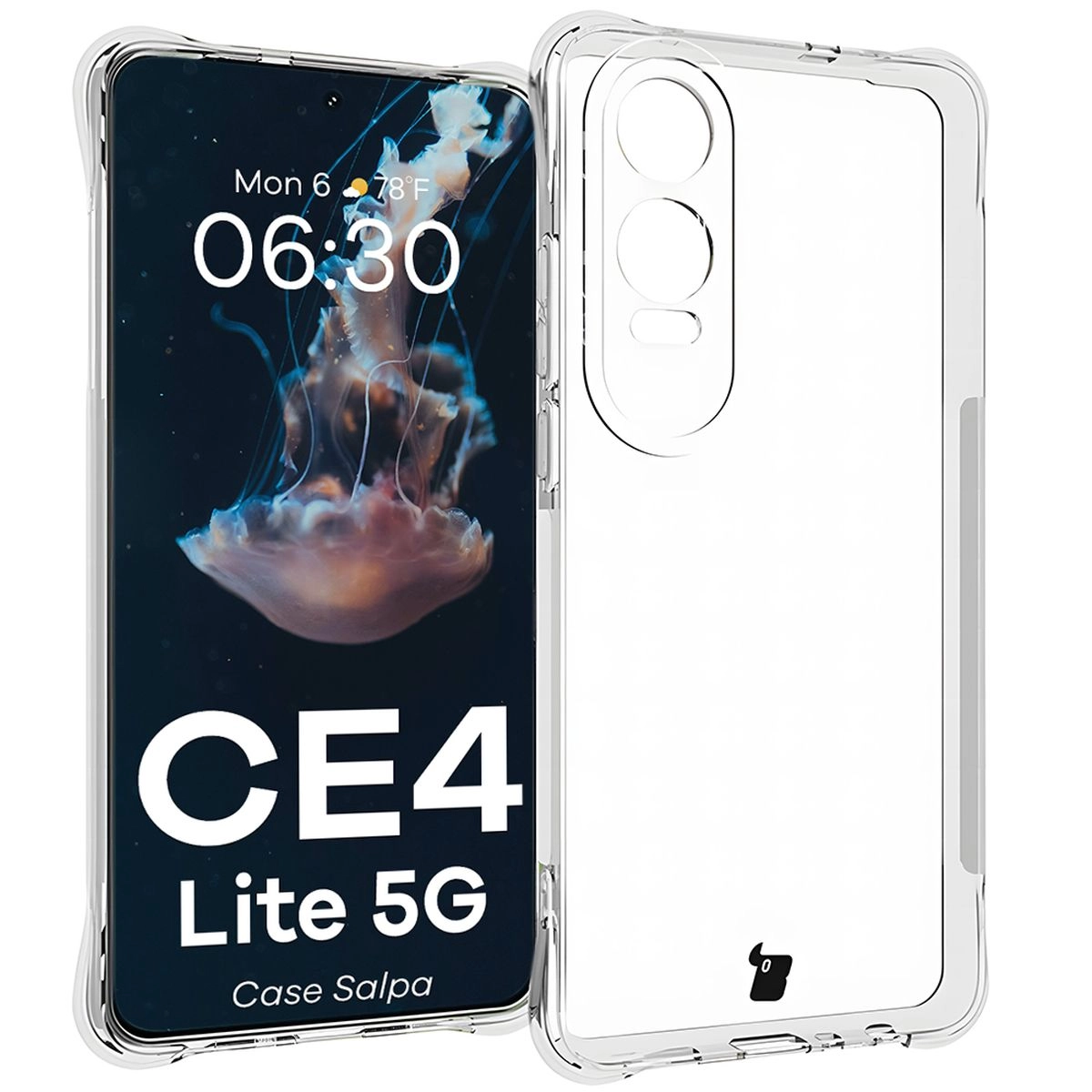 Etui Bizon Elastyczne Salpa do OnePlus Nord CE4 Lite 5G Przezroczysty