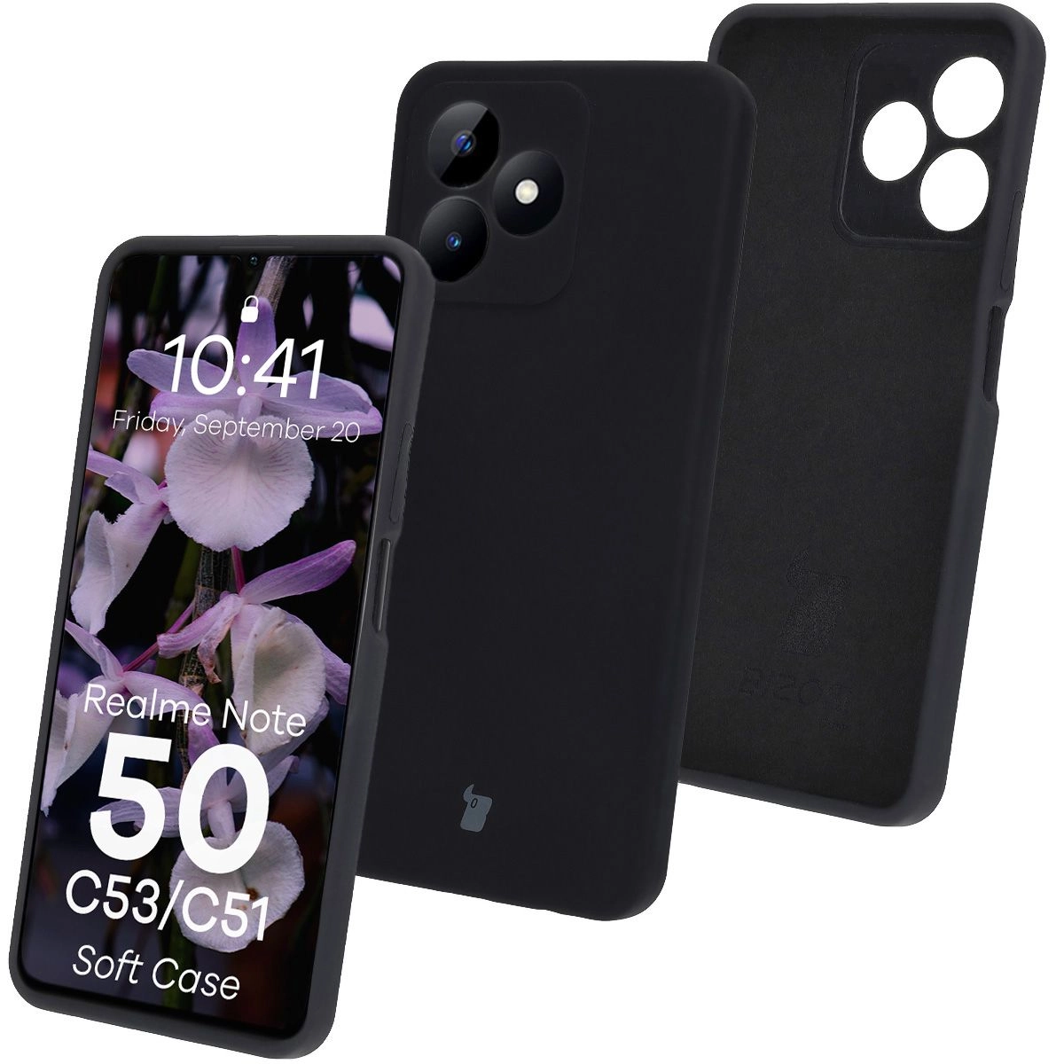 Etui Bizon Silikonowe Soft do Realme Note 50/Realme C53/C51 Czarny