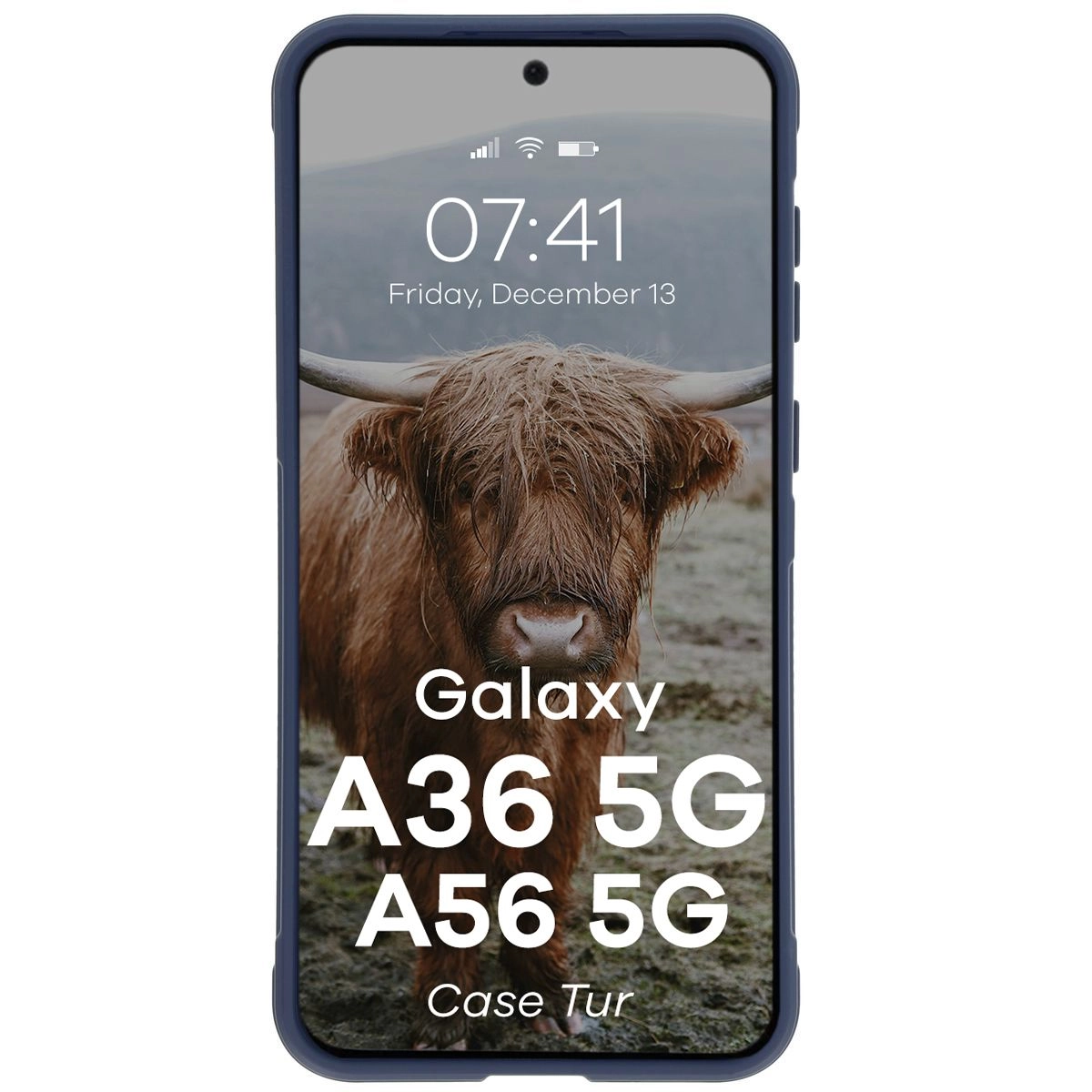 Etui Bizon Tur do Galaxy A36 5G / Galaxy A56 5G Granatowy