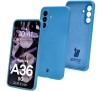 Etui Bizon Silikonowe Soft do Galaxy A36 5G Niebieski