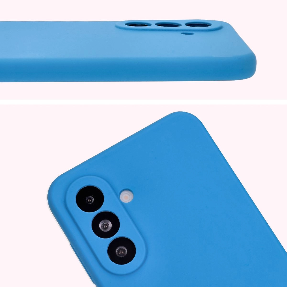 Etui Bizon Silikonowe Soft do Galaxy A36 5G Niebieski