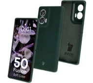 Bizon Silikonowe Soft do Motorola Edge 50 Fusion Ciemnozielony