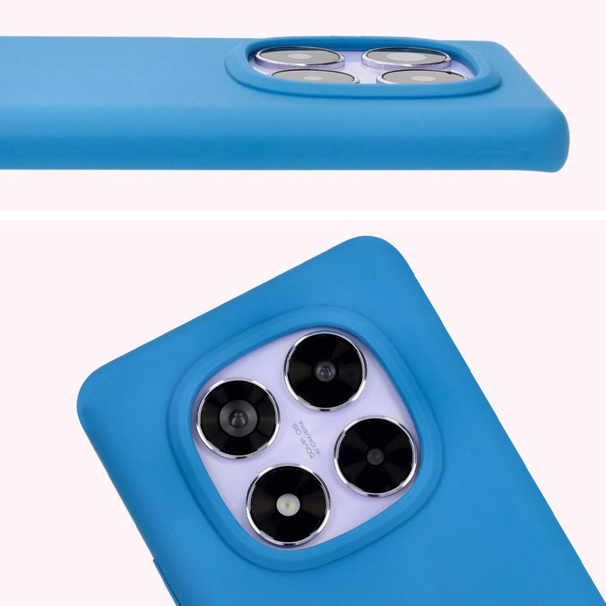 Etui Bizon Silikonowe Soft do Xiaomi Redmi Note 14 Pro 5G/Poco X7 Niebieski