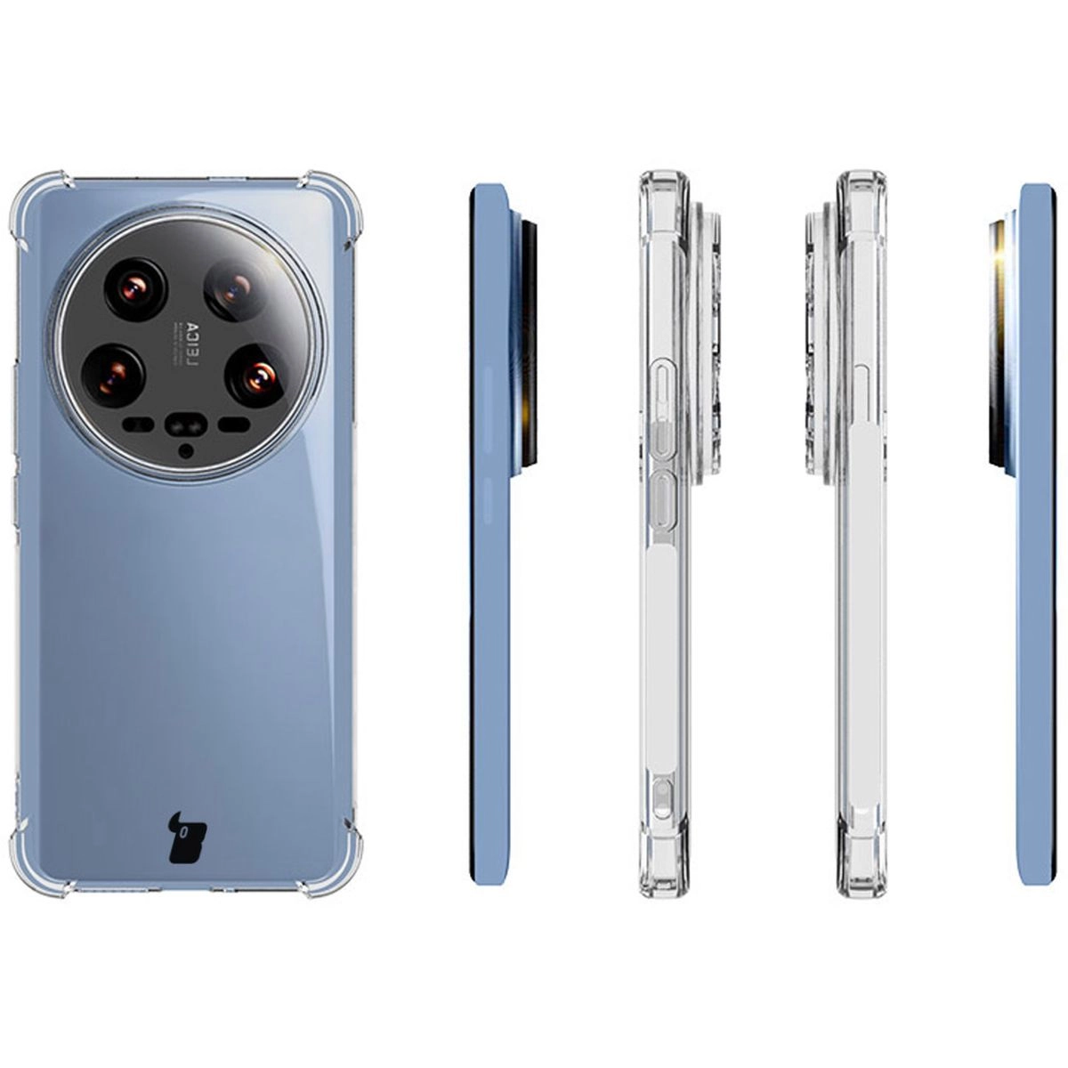 Etui Bizon Elastyczne Salpa do Xiaomi 14 Ultra Przezroczysty