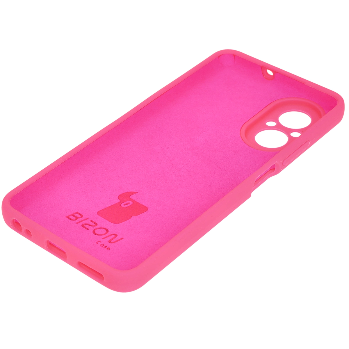 Etui Bizon Silikonowe Soft do Realme C67 4G Neonowo-różowy