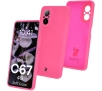 Etui Bizon Silikonowe Soft do Realme C67 4G Neonowo-różowy