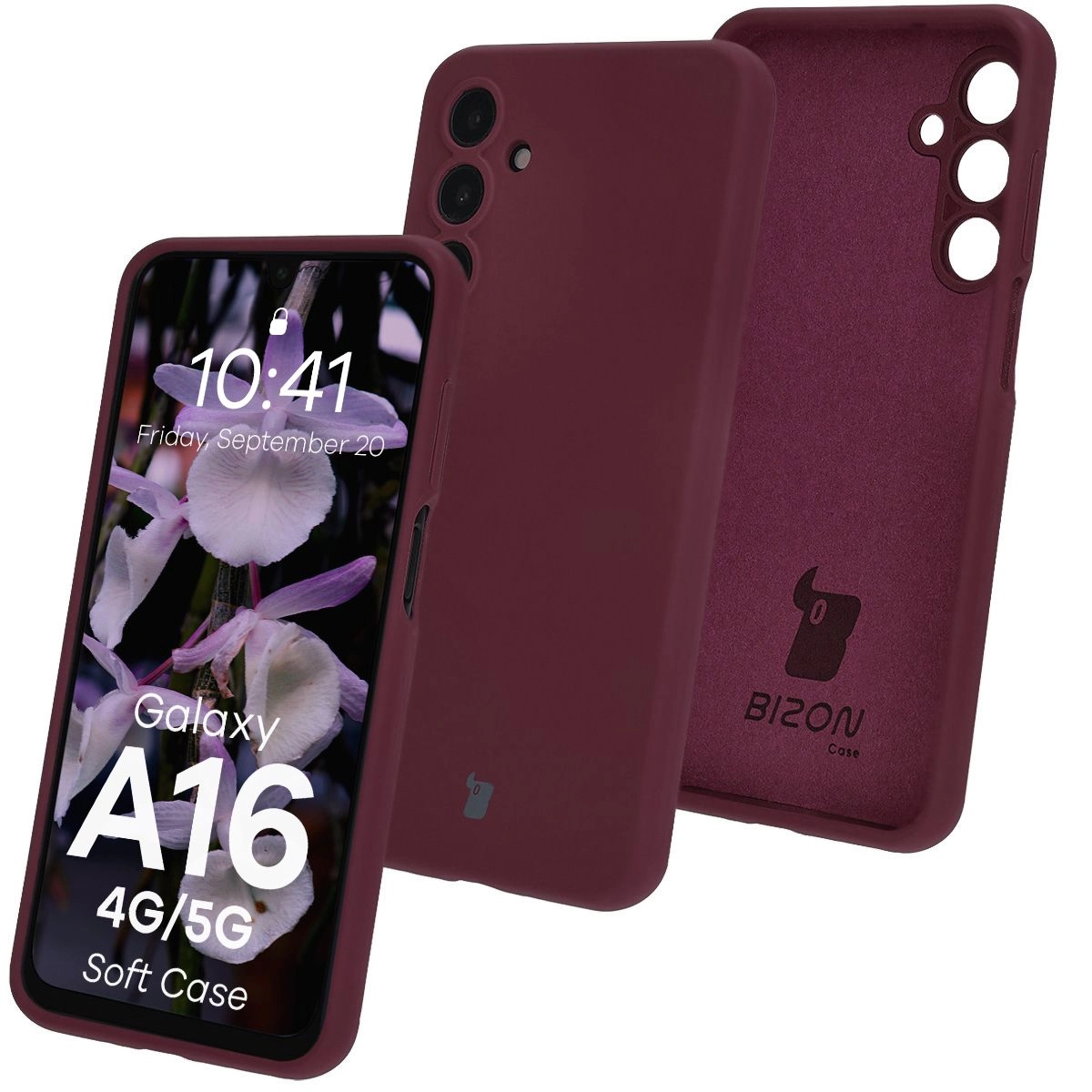 Etui Bizon Silikonowe Soft do Galaxy A16 4G/5G Ciemno-fioletowy