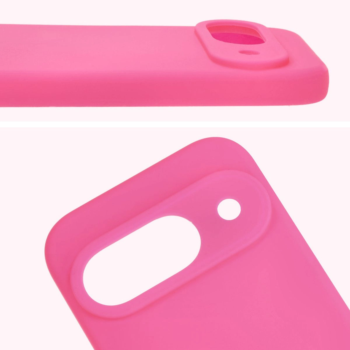 Etui Bizon Silikonowe Soft do Google Pixel 9 Neonowo-różowy