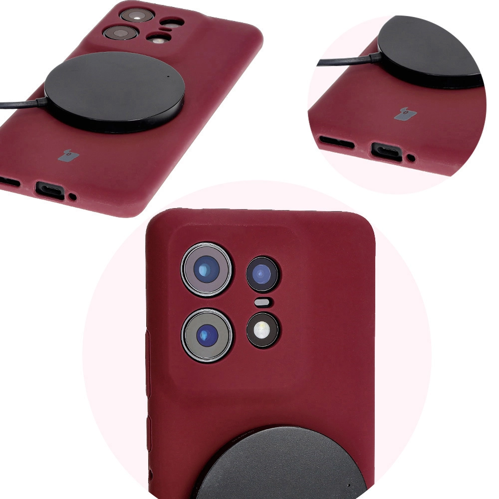Etui Bizon Silikonowe Soft do Motorola Edge 50 Pro Ciemno-fioletowy