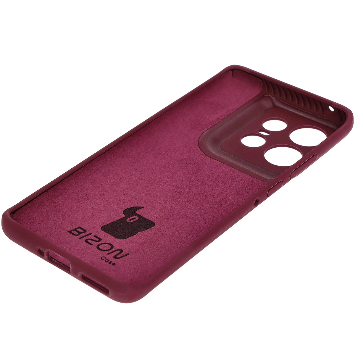 Etui Bizon Silikonowe Soft do Motorola Edge 50 Pro Ciemno-fioletowy