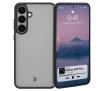 Etui Bizon Angelo do Galaxy S25 Plus Przydymione z czarną ramką