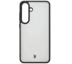 Etui Bizon Angelo do Galaxy S25 Plus Przydymione z czarną ramką