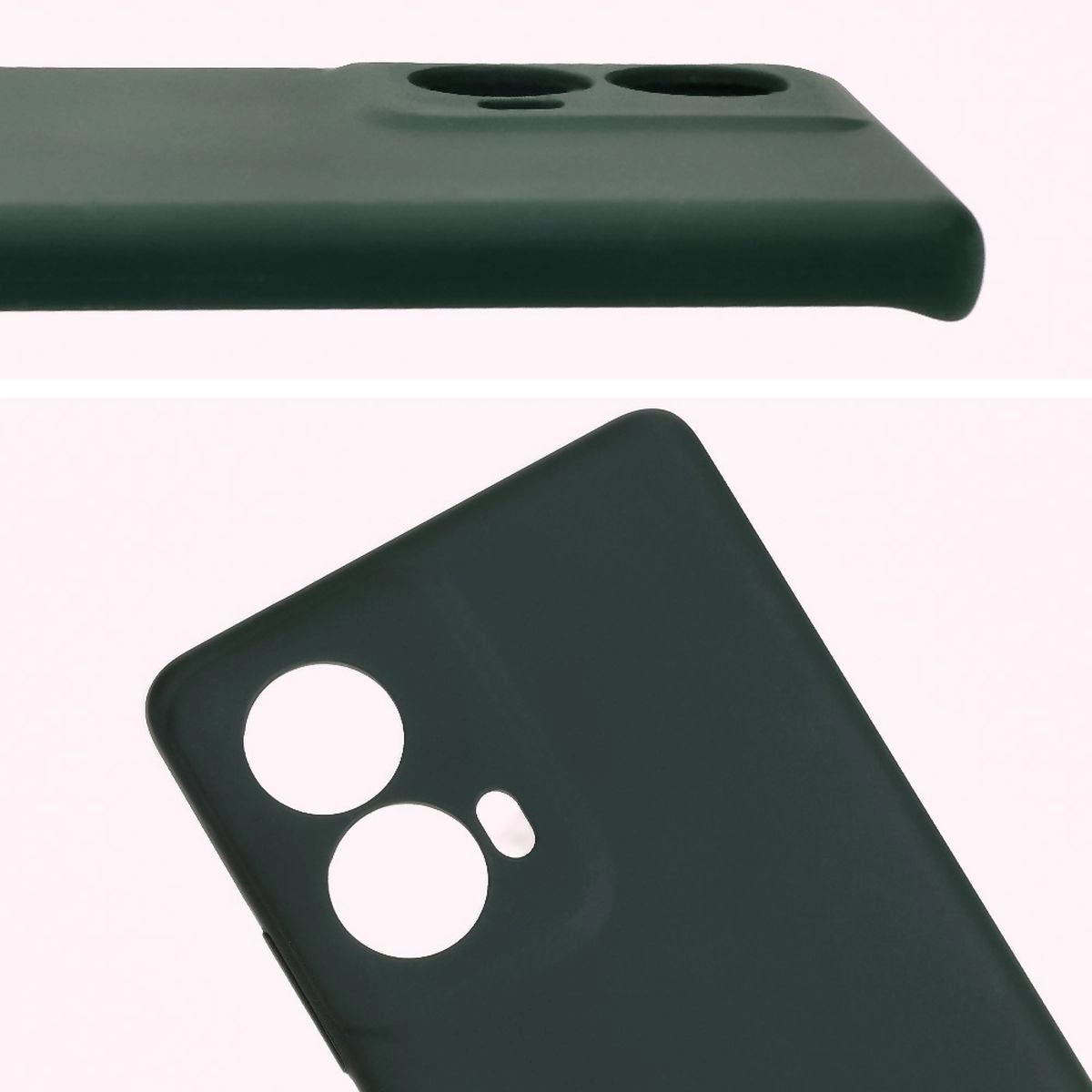 Etui Bizon Silikonowe Soft do Motorola Moto G85 5G Ciemnozielony