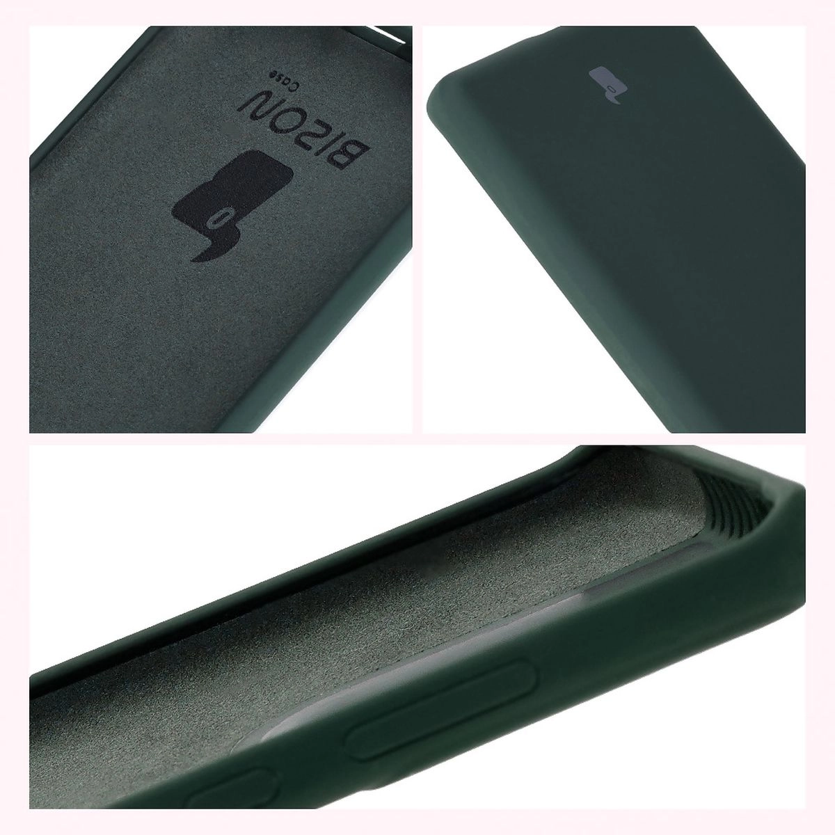 Etui Bizon Silikonowe Soft do Motorola Moto G85 5G Ciemnozielony