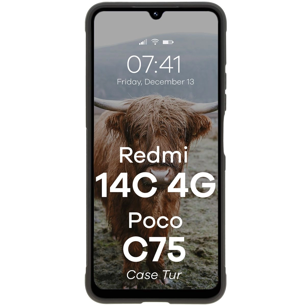 Etui Bizon Tur do Xiaomi Redmi 14C 4G / POCO C75 Czarny