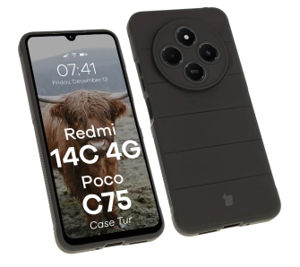 Etui Bizon Tur do Xiaomi Redmi 14C 4G / POCO C75 Czarny