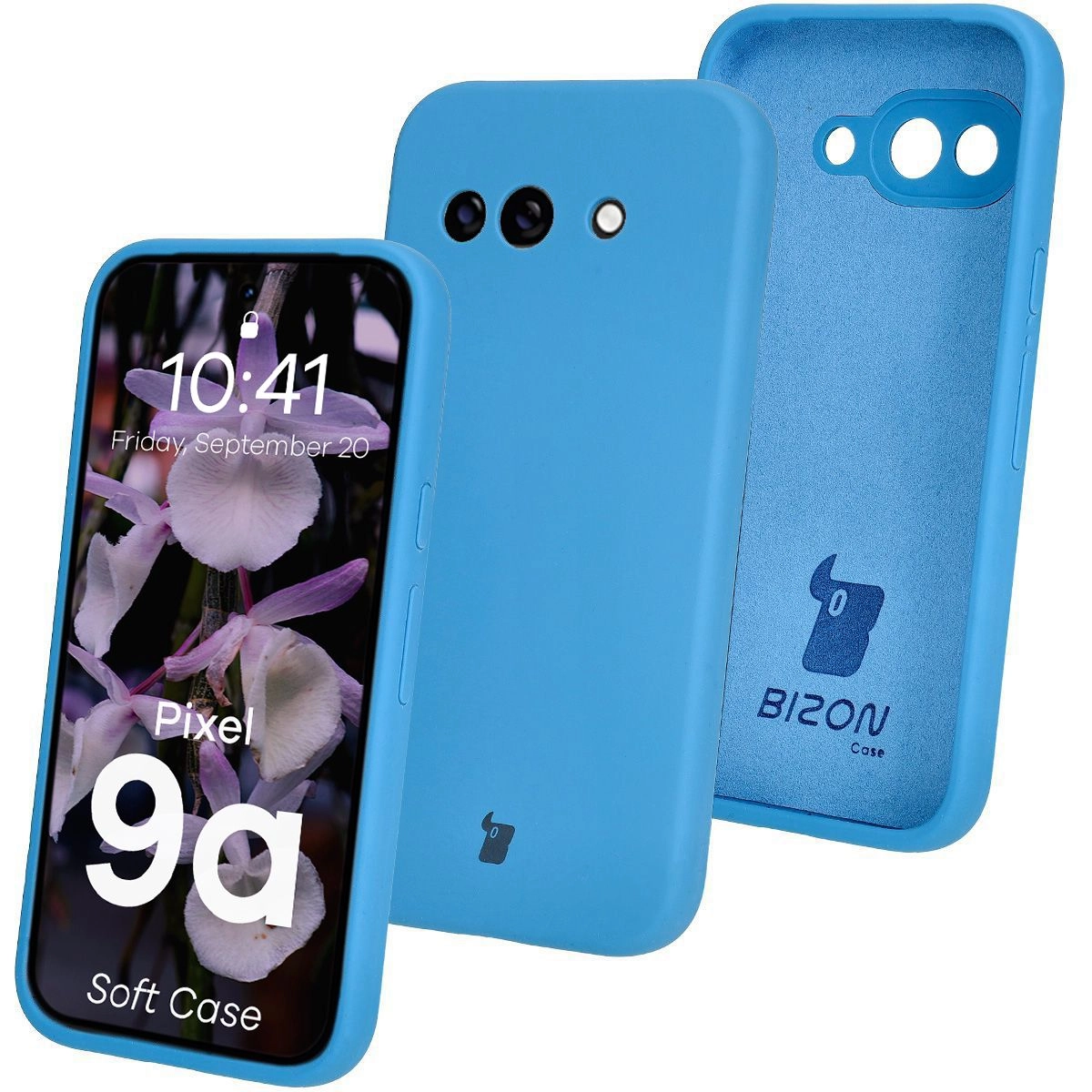 Etui Bizon Silikonowe Soft do Google Pixel 9a Niebieski