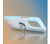 Etui Bizon z uchwytem na palec Hybrid Ring do Xiaomi Redmi Note 14 5G Przydymione z jasnoniebieską ramką