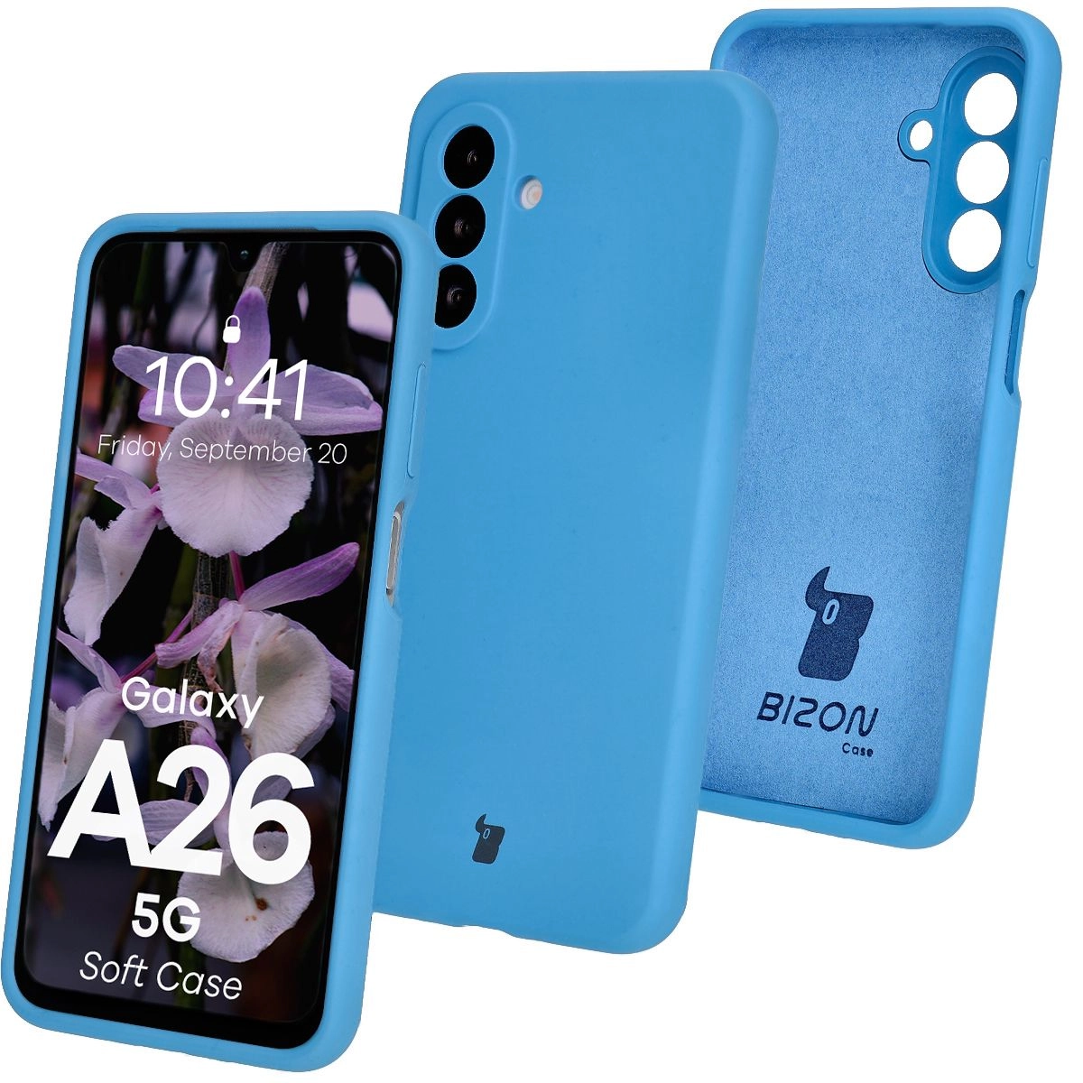 Etui Bizon Silikonowe Soft do Galaxy A26 5G Niebieski